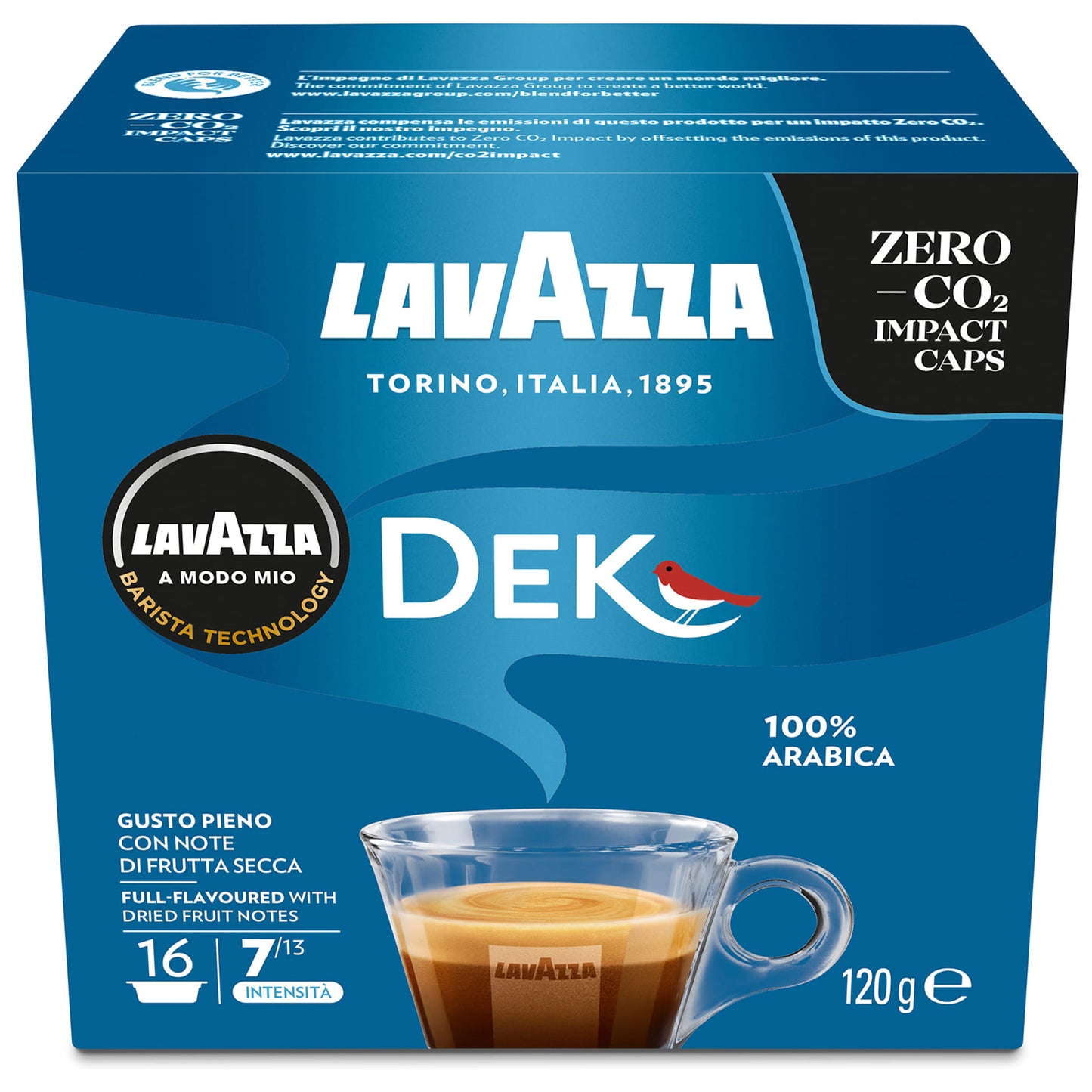 Lavazza A Modo Mio Dek Cremoso 16/1 Espresso Kafe Kapsule