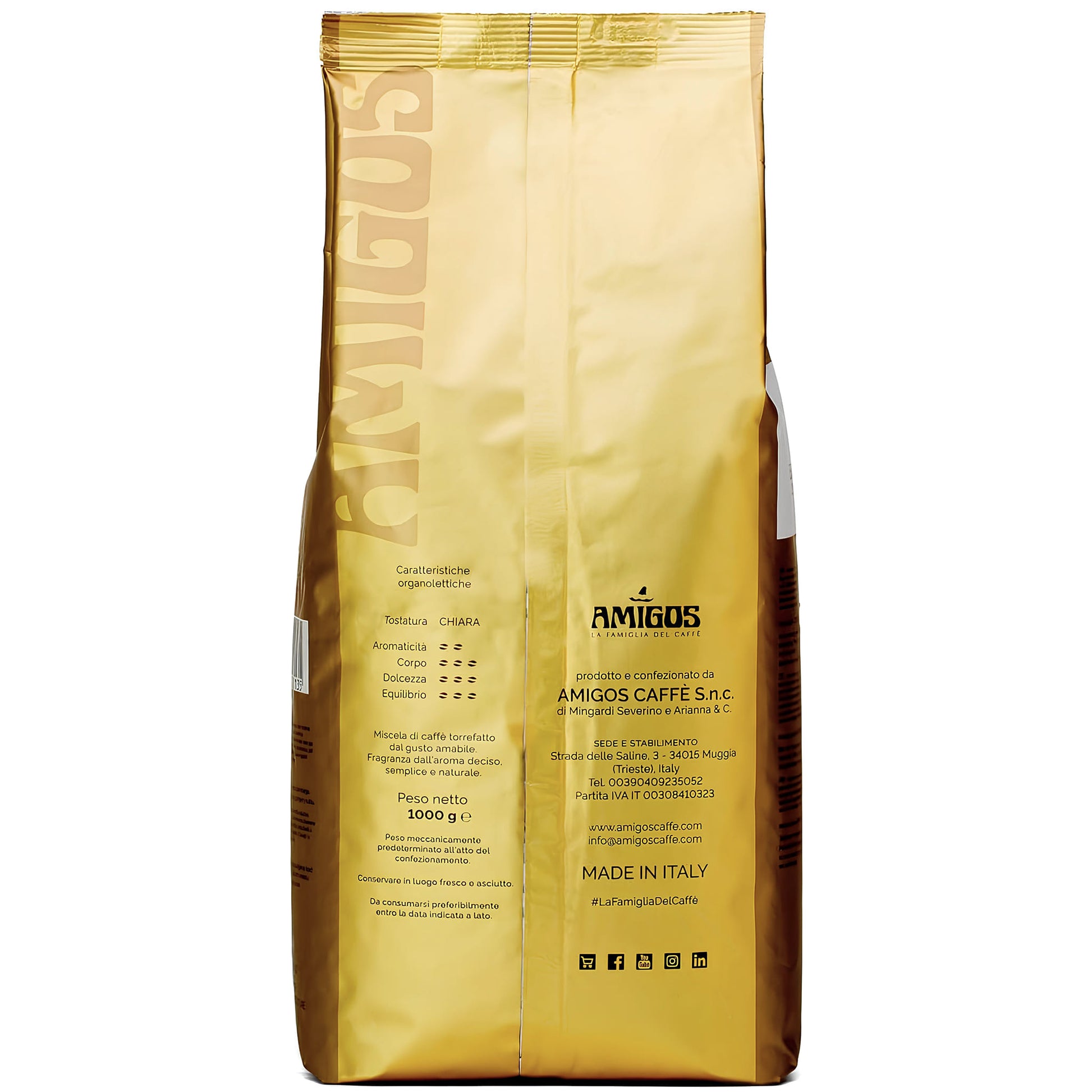 Amigos Caffè Qualità Extra Bar 1kg Zlatna Espresso Kafa u Zrnu - 4