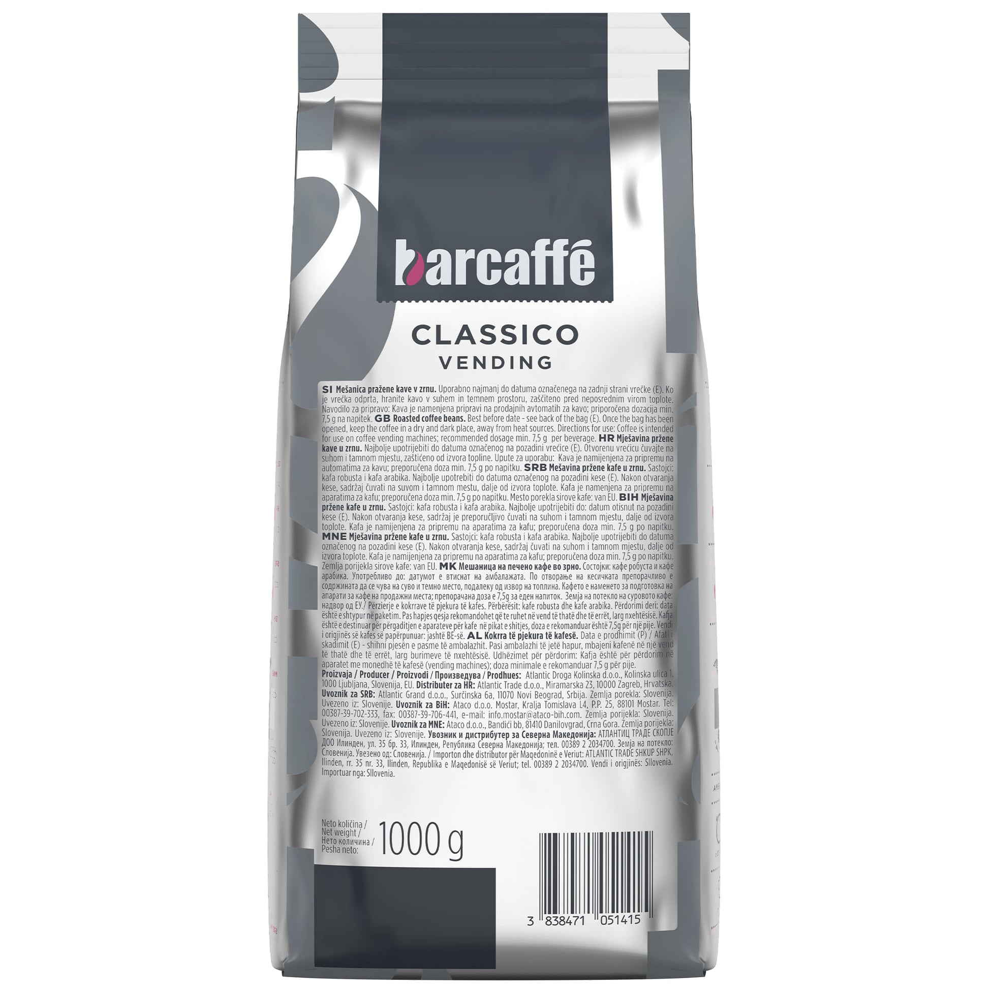 Barcaffè Vending Classico 1kg Pržena Espresso Kafa u Zrnu - 4