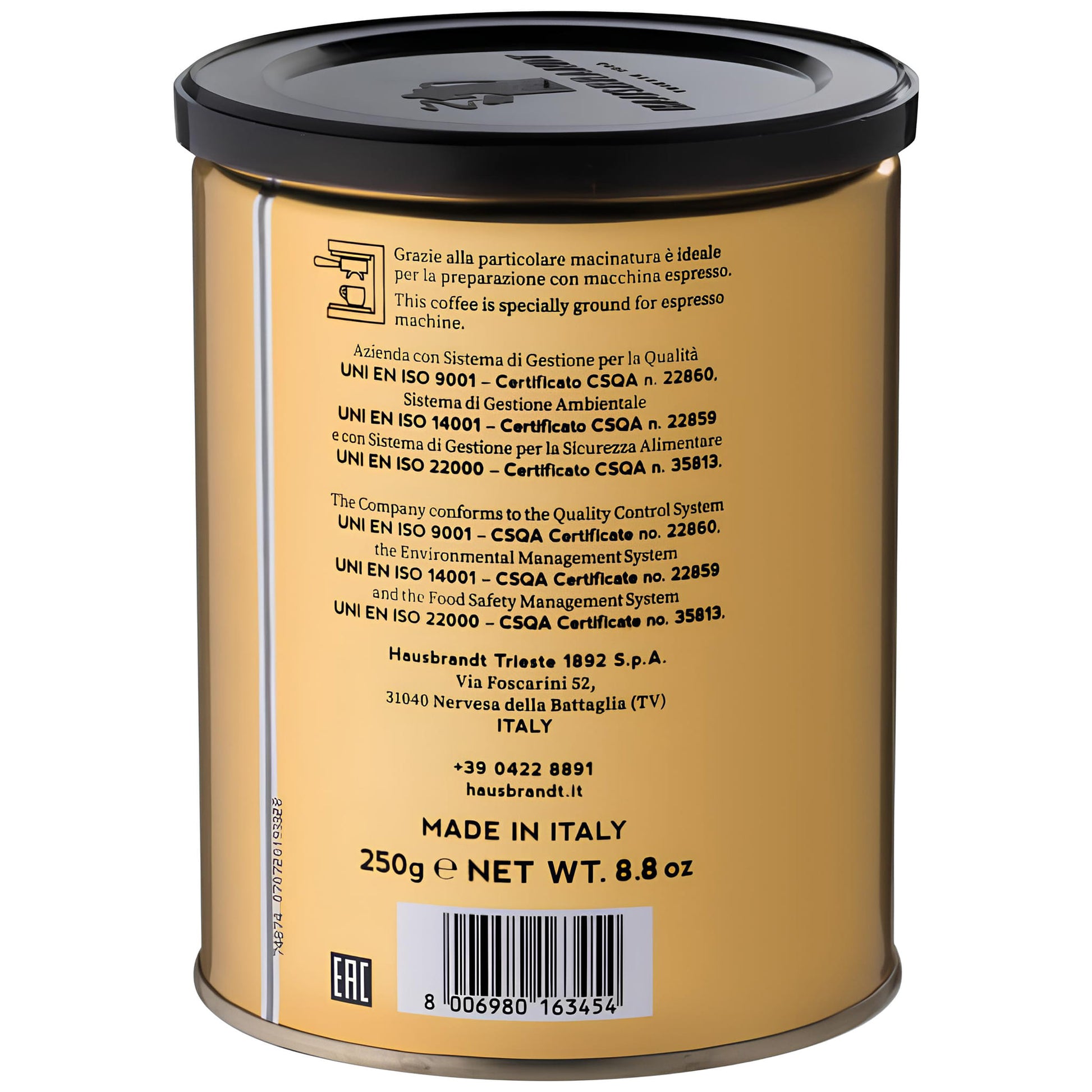 Hausbrandt Espresso 100% Arabica 250g Mlevena Espresso Kafa - 3