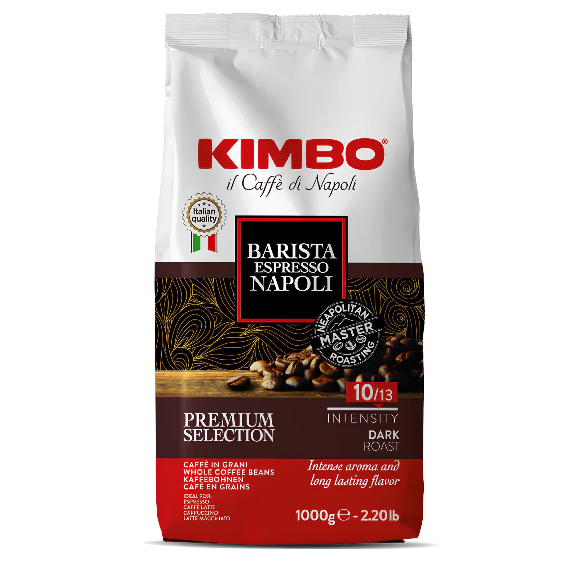Kimbo Napoli 1kg Pržena Espresso Kafa u Zrnu Crveno Pakovanje