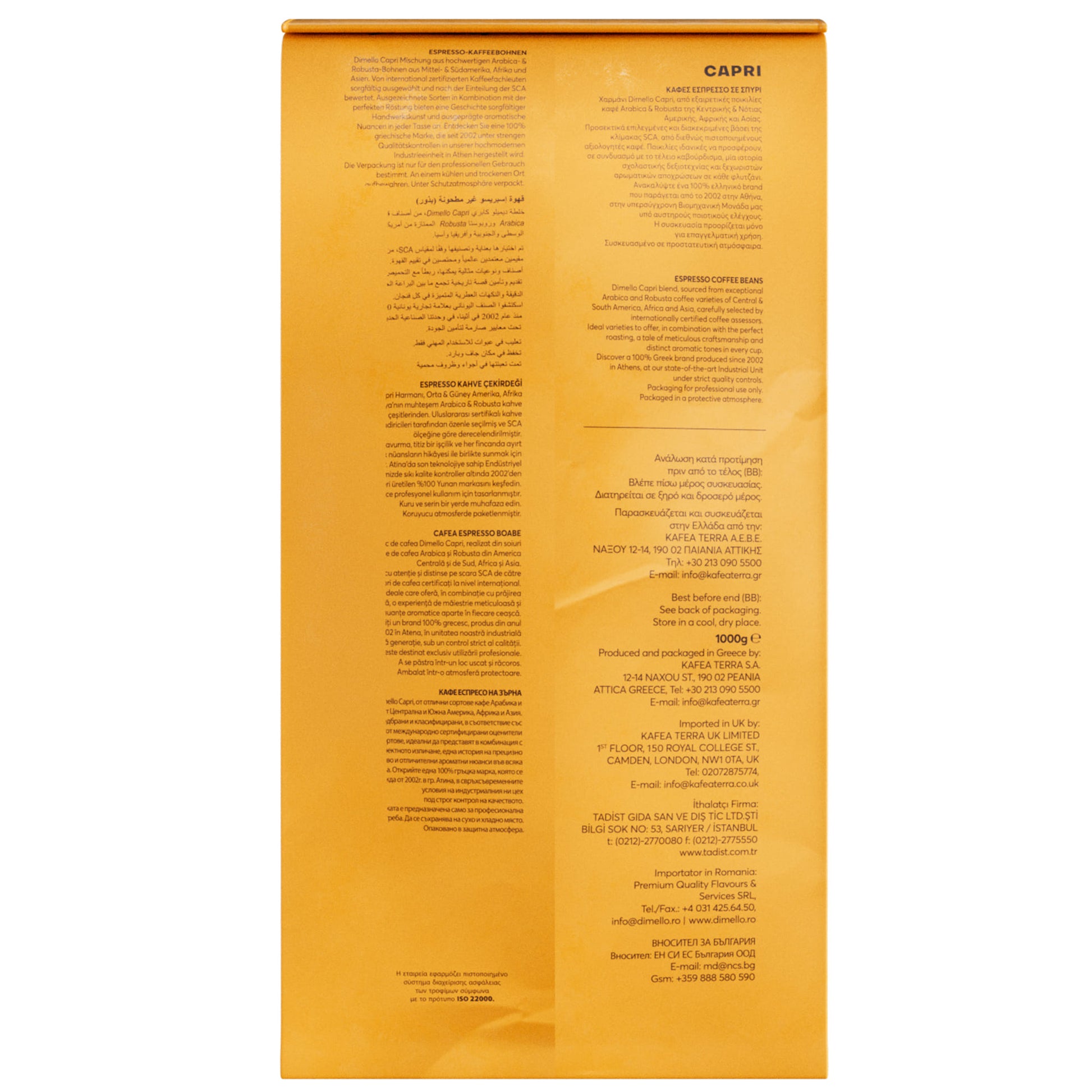 Dimello Espresso Capri 1kg Pržena Kafa u Zrnu - 4