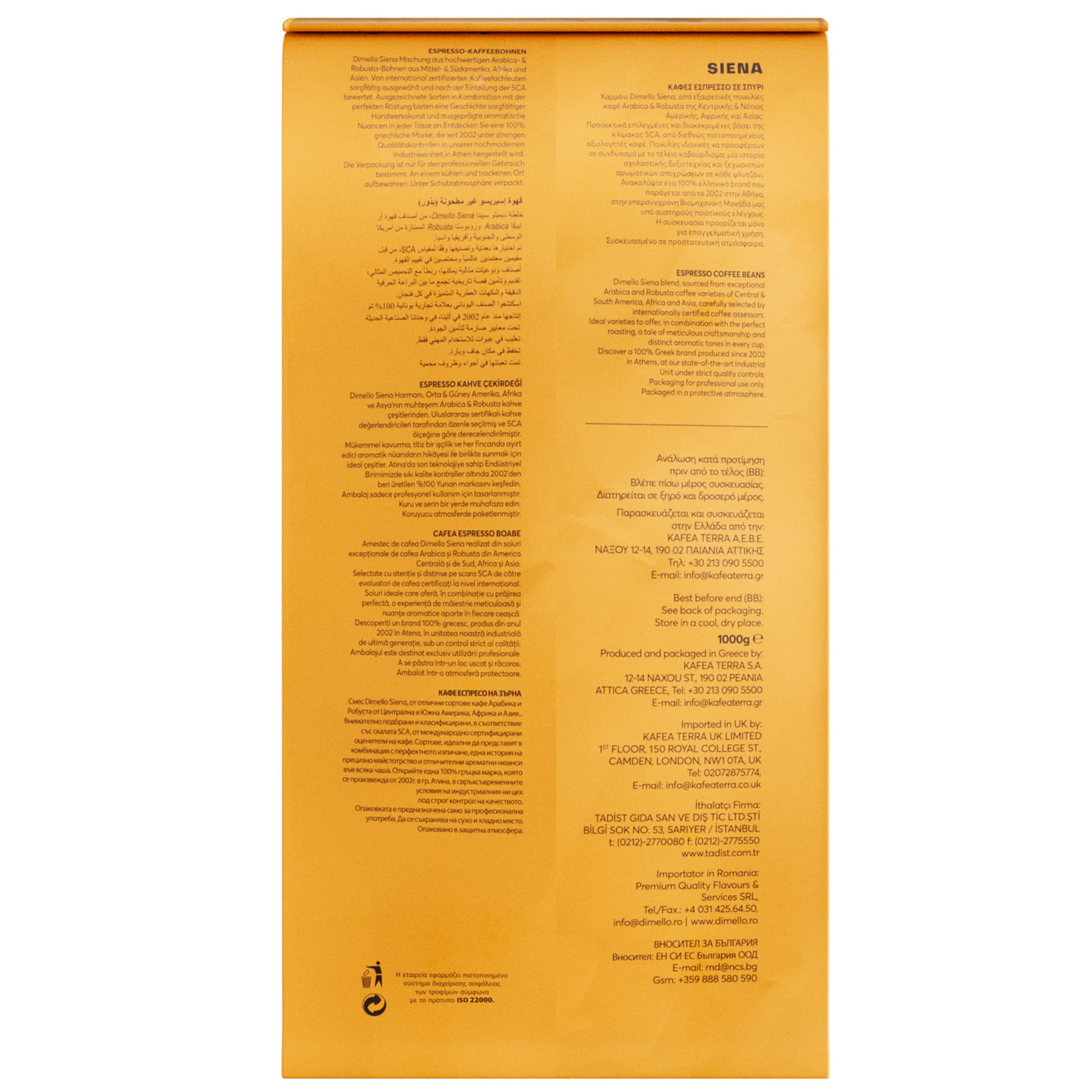 Dimello Espresso Siena 1kg Pržena Kafa u Zrnu - 4