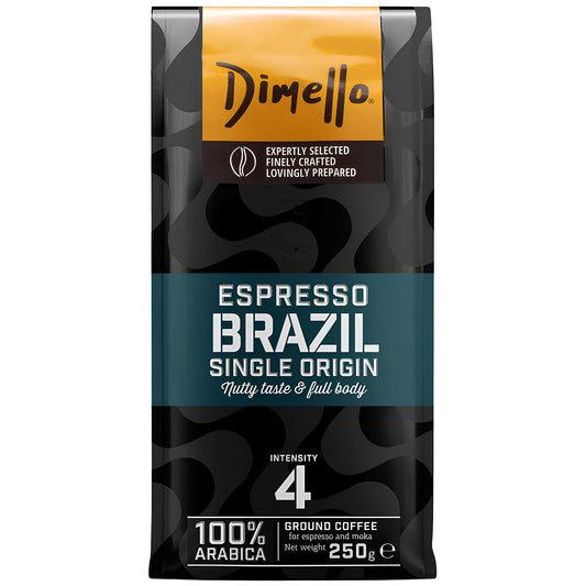 Dimello Single Origin Brazil 250g Pržena Espresso Mlevena Kafa