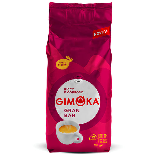 Gimoka Gran Bar 1kg Pržena Espresso Kafa u Zrnu Crvena