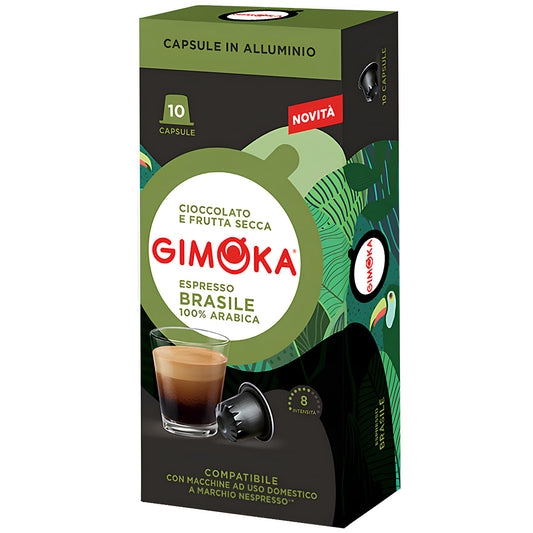 Gimoka Nespresso Kompatibilne ALU Kafe Kapsule Espresso Brasile 10/1