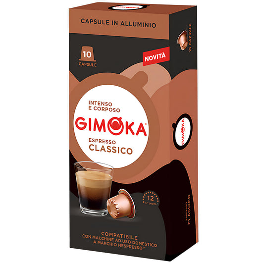Gimoka Nespresso Kompatibilne ALU Kafe Kapsule Espresso Classico 10/1