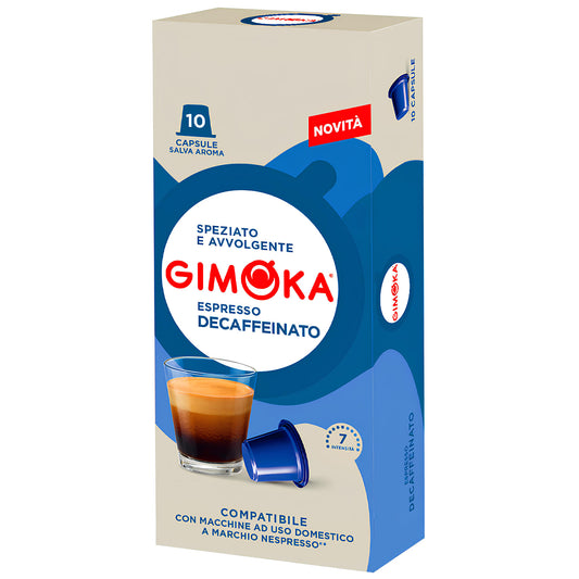 Gimoka Nespresso Kompatibilne Kapsule Espresso Decaffeinato 10/1