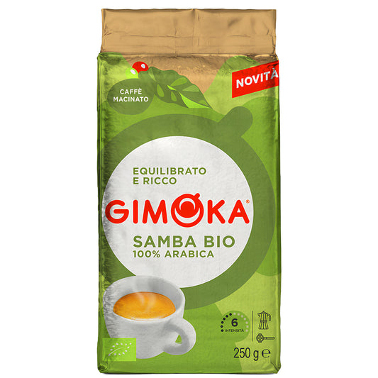 Gimoka Samba Bio 250g Organska Mlevena Espresso Kafa Zelena