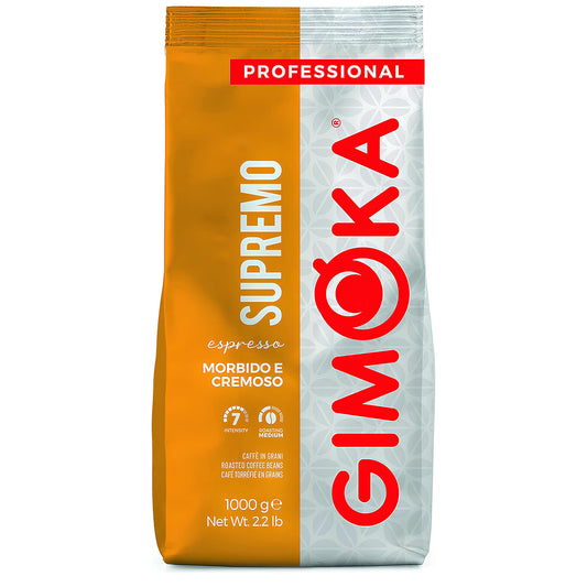 Gimoka Supremo Professional 1kg Pržena Espresso Kafa u Zrnu Žuta