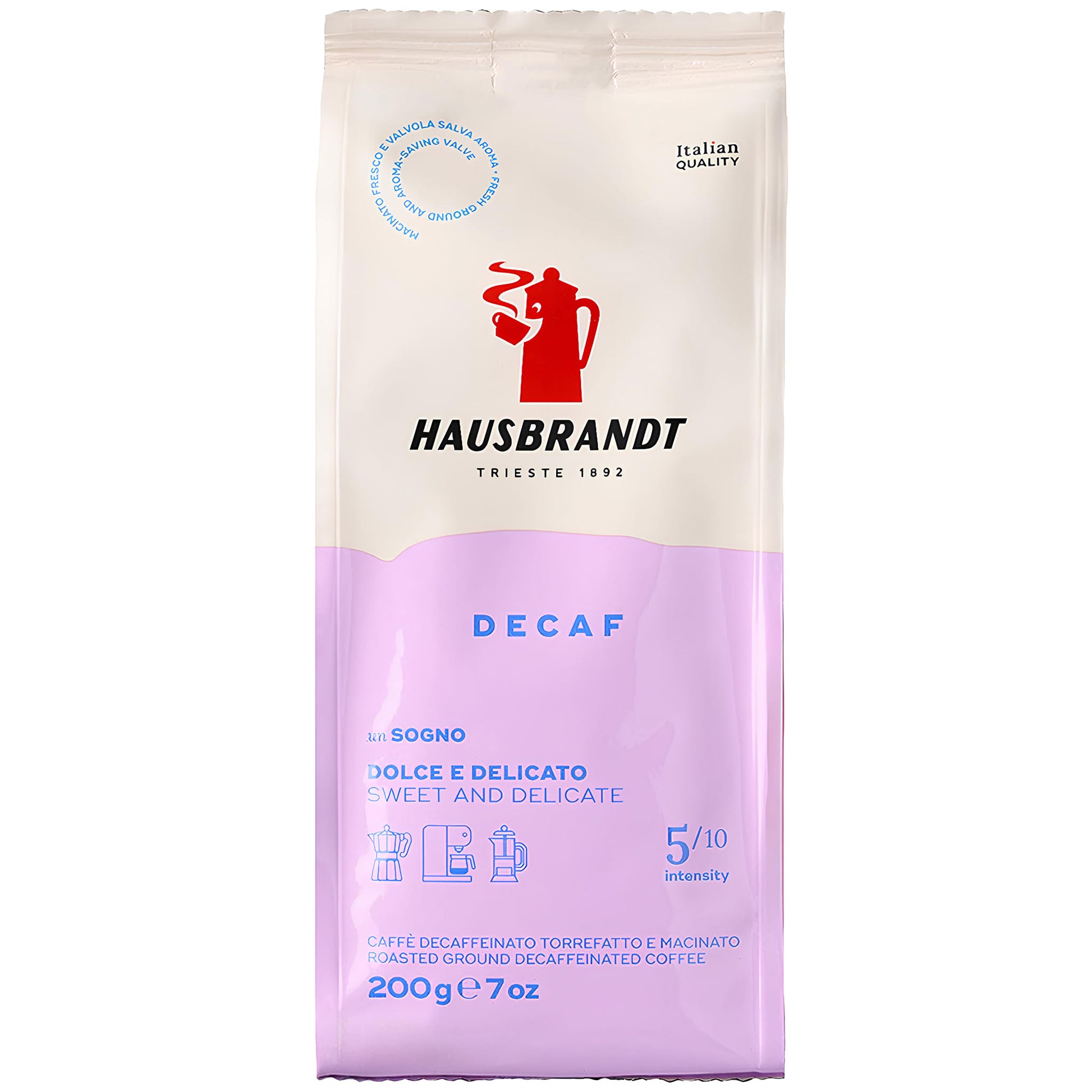 Hausbrandt Decaf 200g Mlevena Espresso Kafa