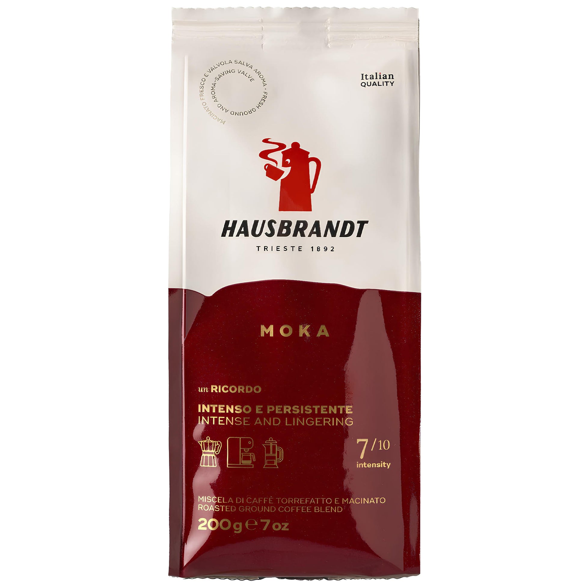 Hausbrandt Moka 200g Mlevena Espresso Kafa