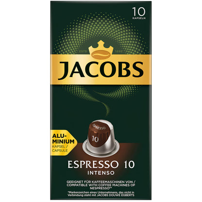 Jacobs Espresso Intenso 10/1 Nespresso Kompatibilne ALU Kapsule