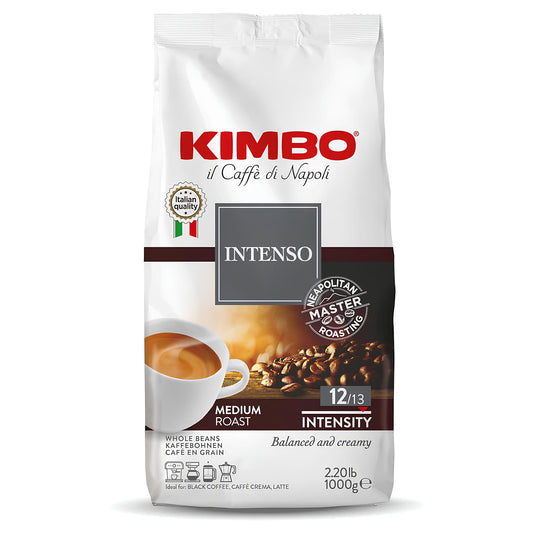 Kimbo Intenso 1kg Pržena Espresso Kafa u Zrnu Sivo Pakovanje