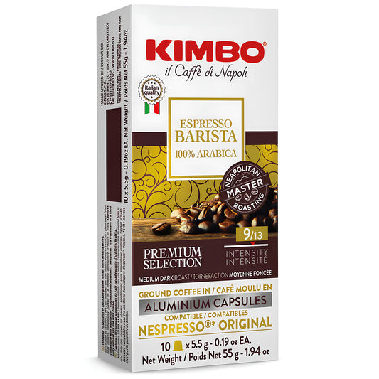Kimbo Nespresso Kompatibilne ALU Kapsule Barista Espresso 100% Arabica 10/1