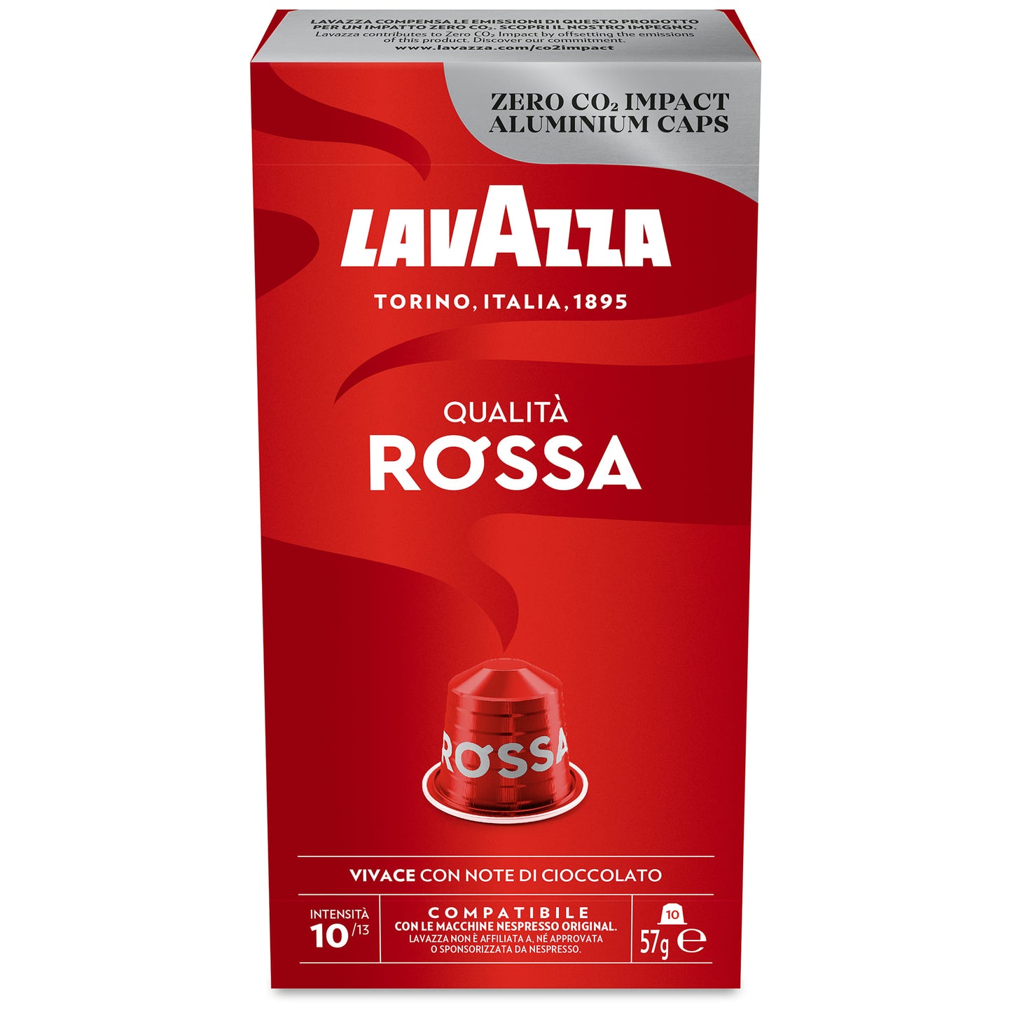 Lavazza Nespresso Kompatibilne ALU Espresso Kafe Kapsule Qualità Rossa 10/1
